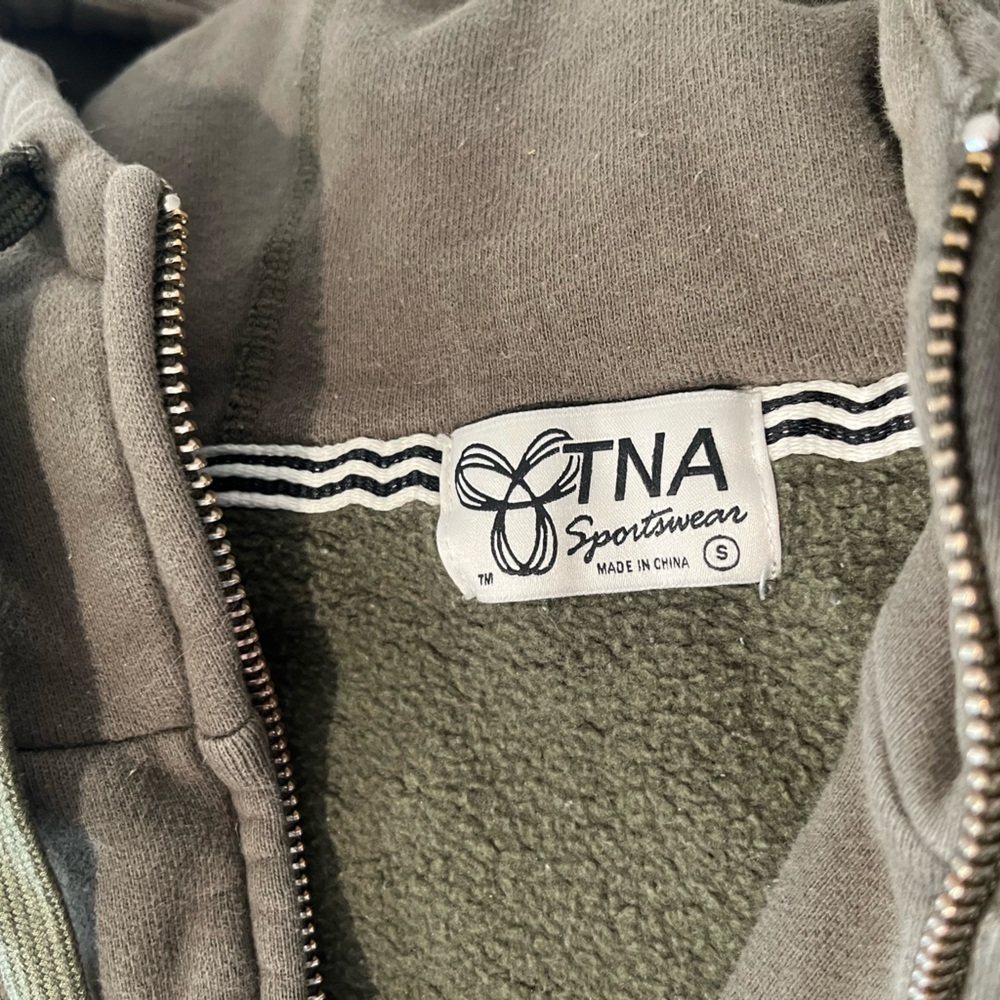 TNA Dark Green Hoodie with Black Logo - Picture 6 of 10